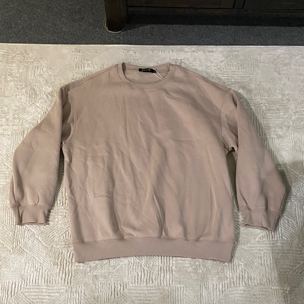 H&M Womens Beige Oversized Sweatshirt
